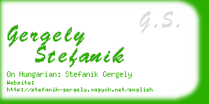 gergely stefanik business card